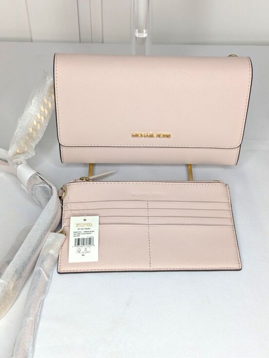 Michael Kors Handbags - Michael Kors Jet Set Travel 3 in 1 Leather Crossbody - Powder Pink, NWT